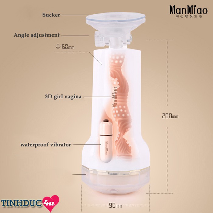  Bỏ sỉ Âm đạo giả gắn tường ManMiao có rung giúp tăng sự sung sướng giá tốt