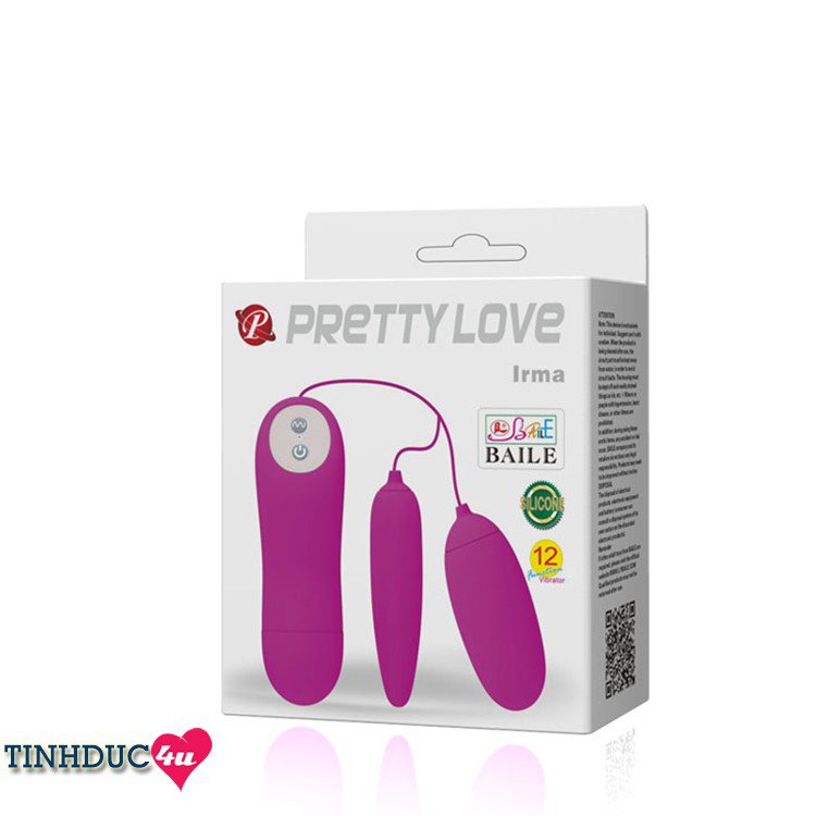  Phân phối Pretty Love Irma hai đầu silicone mềm mịn rung cực mạnh hàng xách tay