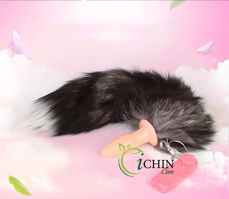  Địa chỉ bán Sextoy đuôi cáo silicone có rung mạnh mẽ 2 màu trắng và đen nhập khẩu